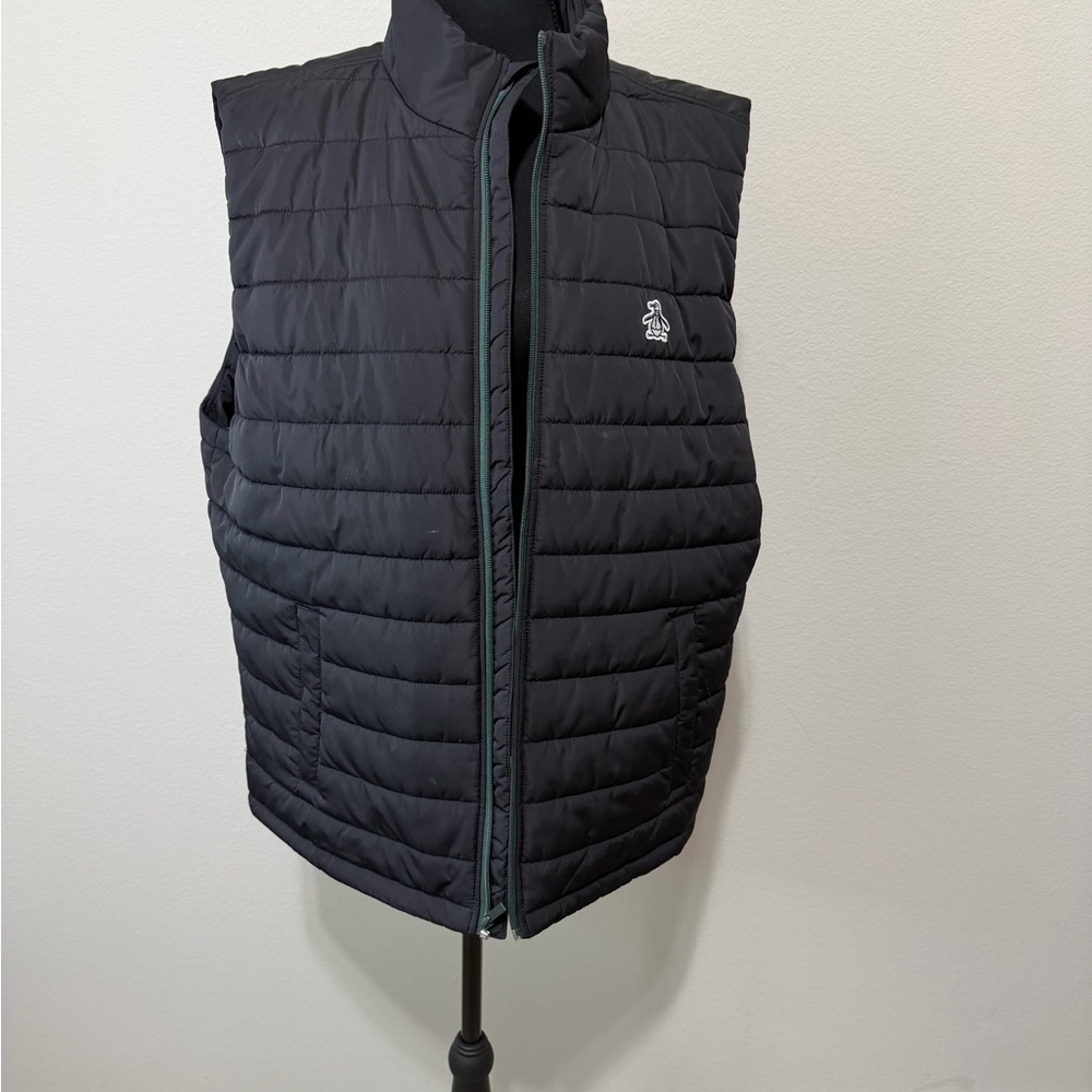 NWOT Original Penguin Black Quilted Vest M2